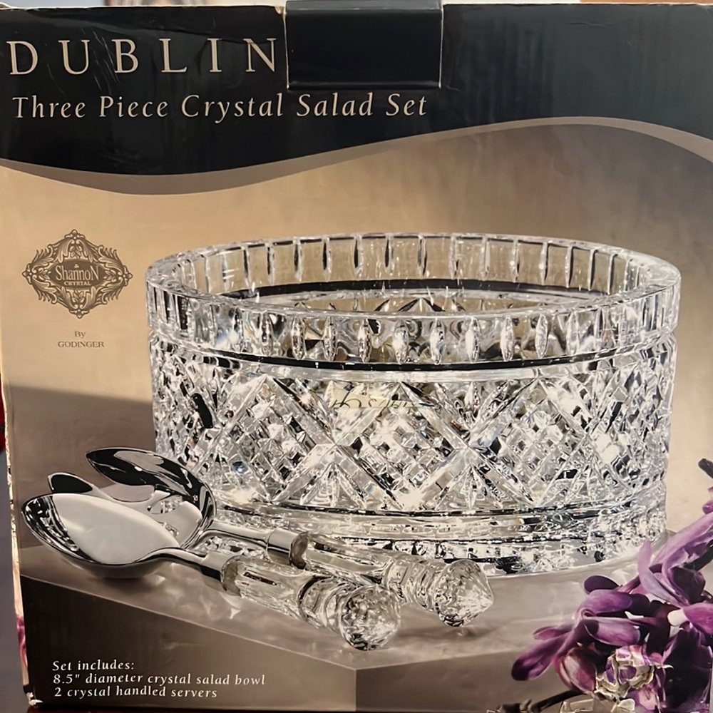 Dublin Crystal salad bowl Shannon Crystal by Godinger